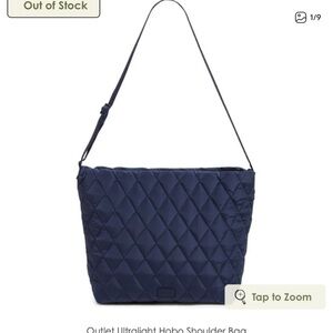 Vera Bradley Scroll Navy Quilted Crossbody